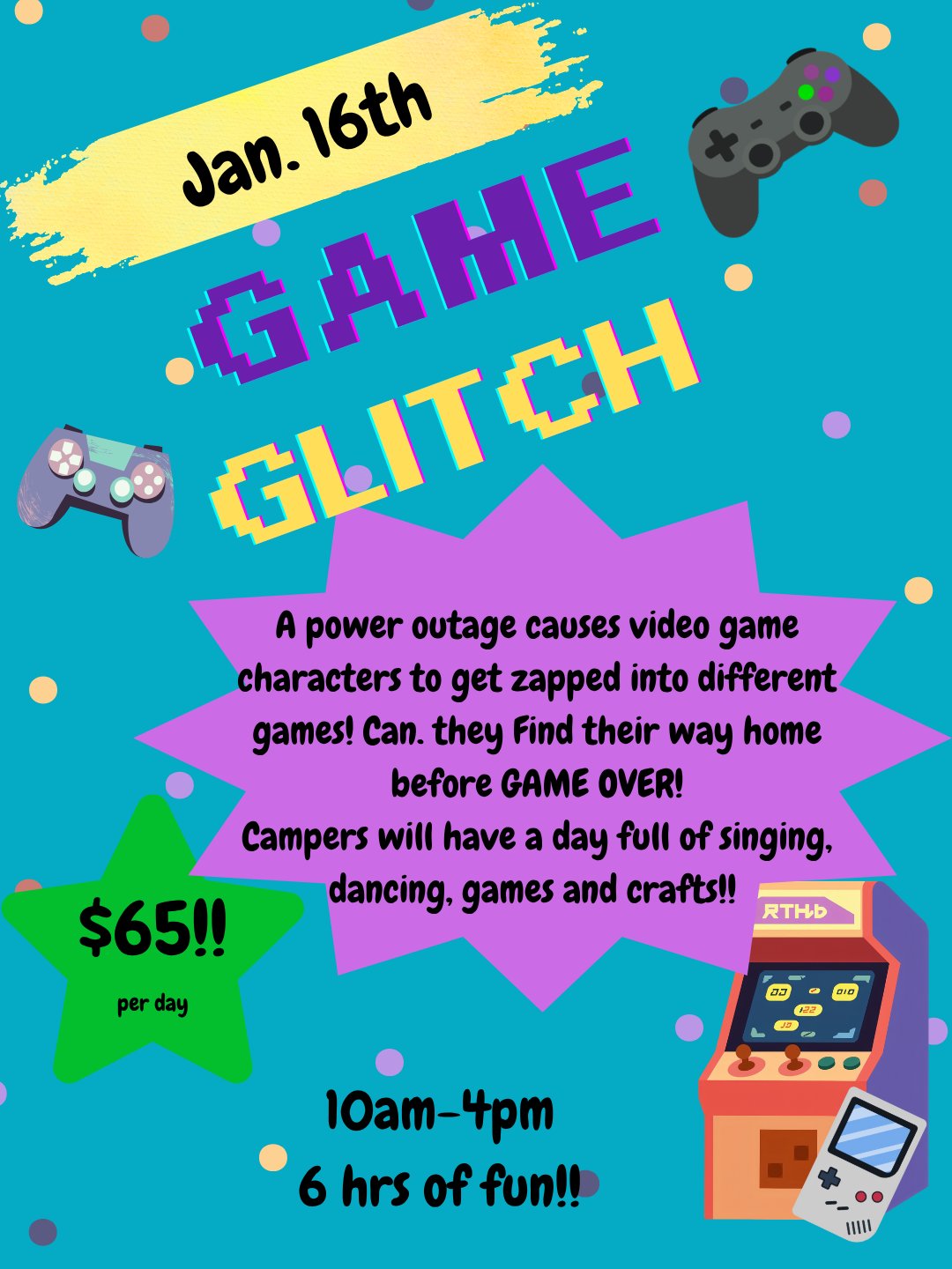 Video Game Glitch Day Camp
